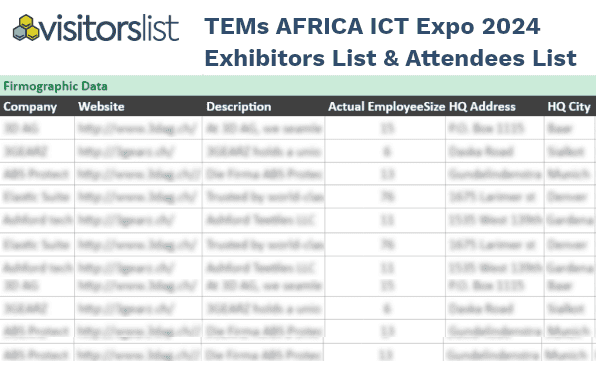 TEMs AFRICA ICT Expo Attendees List