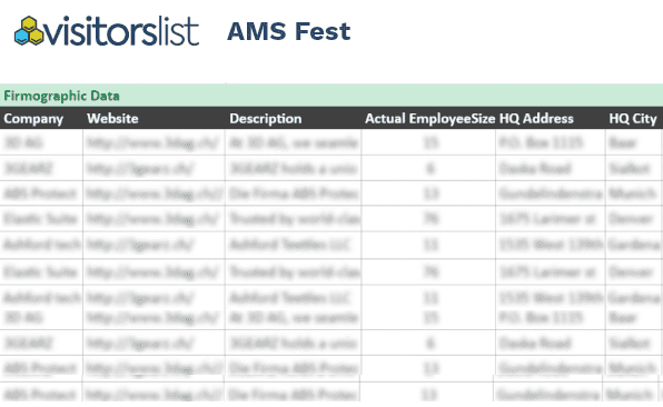 AMS Fest Attendees List