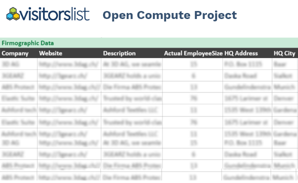 Open Compute Project Exhibitors & Attendees Lists