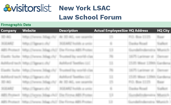 New York LSAC Exhibitors List & Attendees Lists