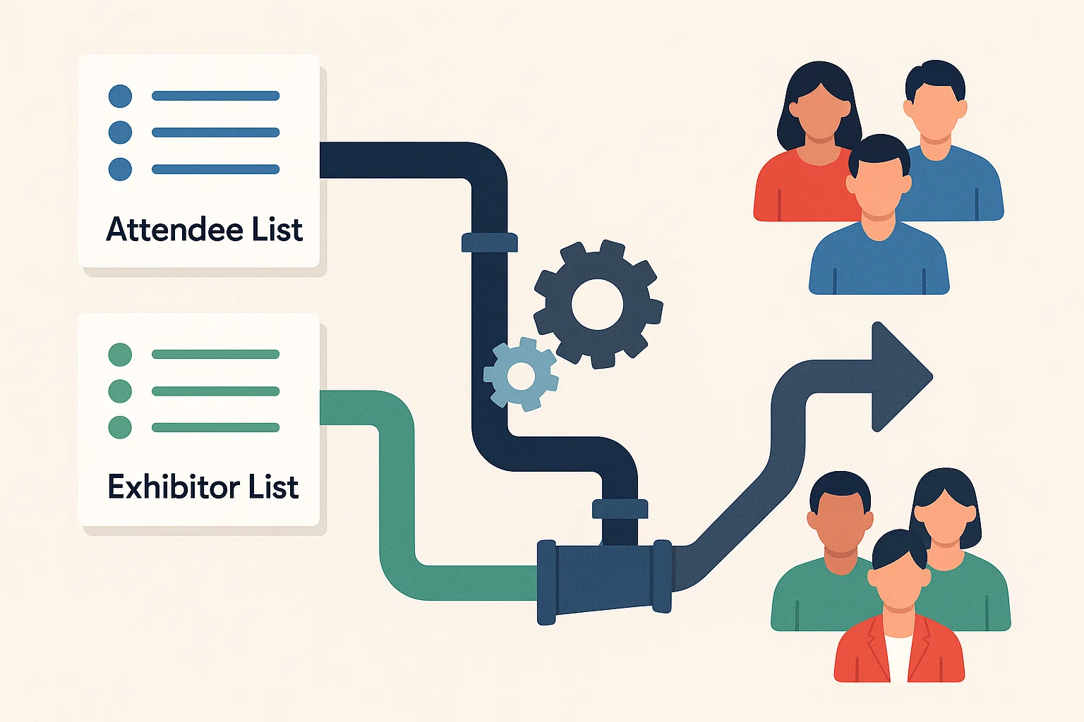 Build Pipeline with Attendee & Exhibitor Lists
