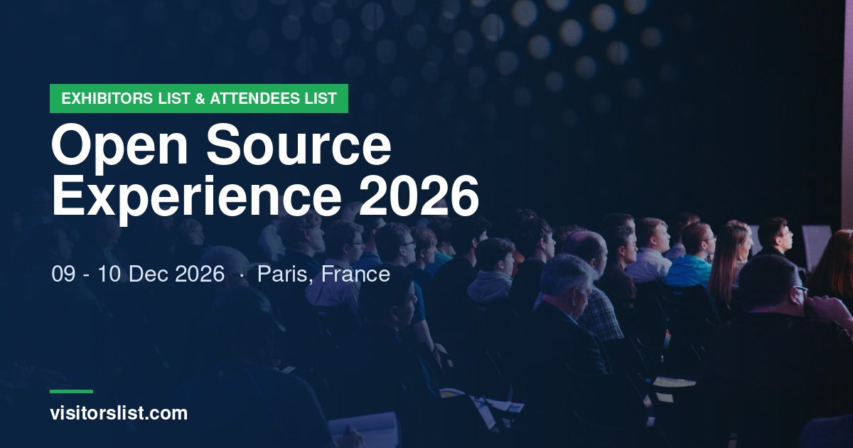 Open Source Experience 2026 Exhibitors List & Attendees List