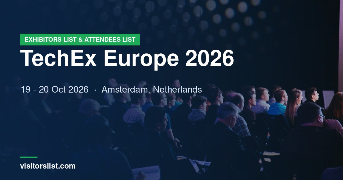 TechEx Europe 2026 exhibitors list